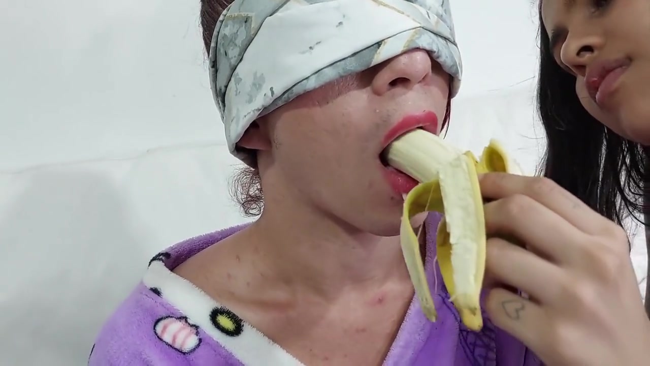 Horny Trans Playing With A Delicious Banana. Part 2