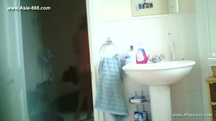 peeping blonde amateur change undies in bathroom.***