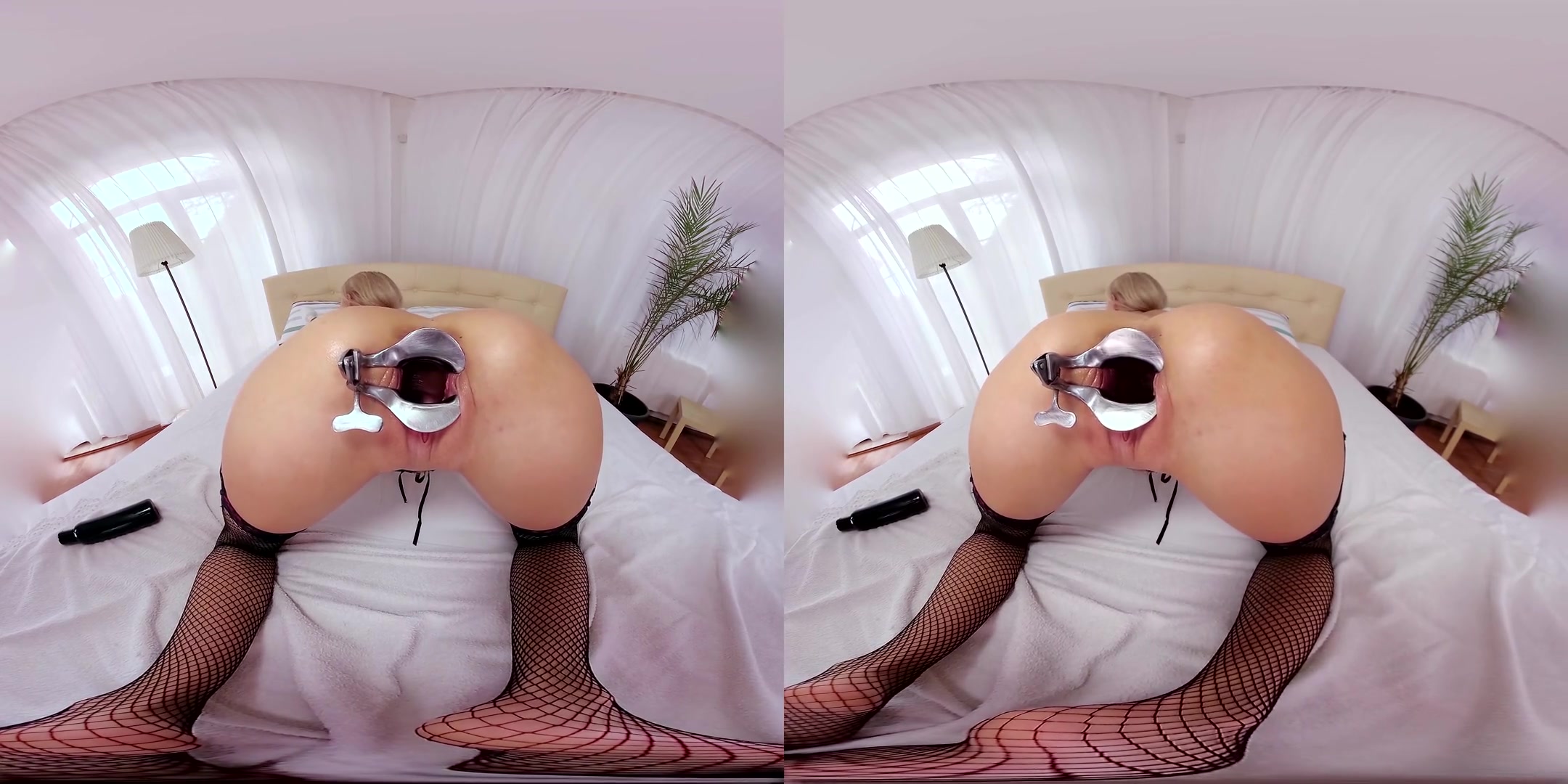 Opened Like a Flower - Blonde Speculum Pussy Stretch