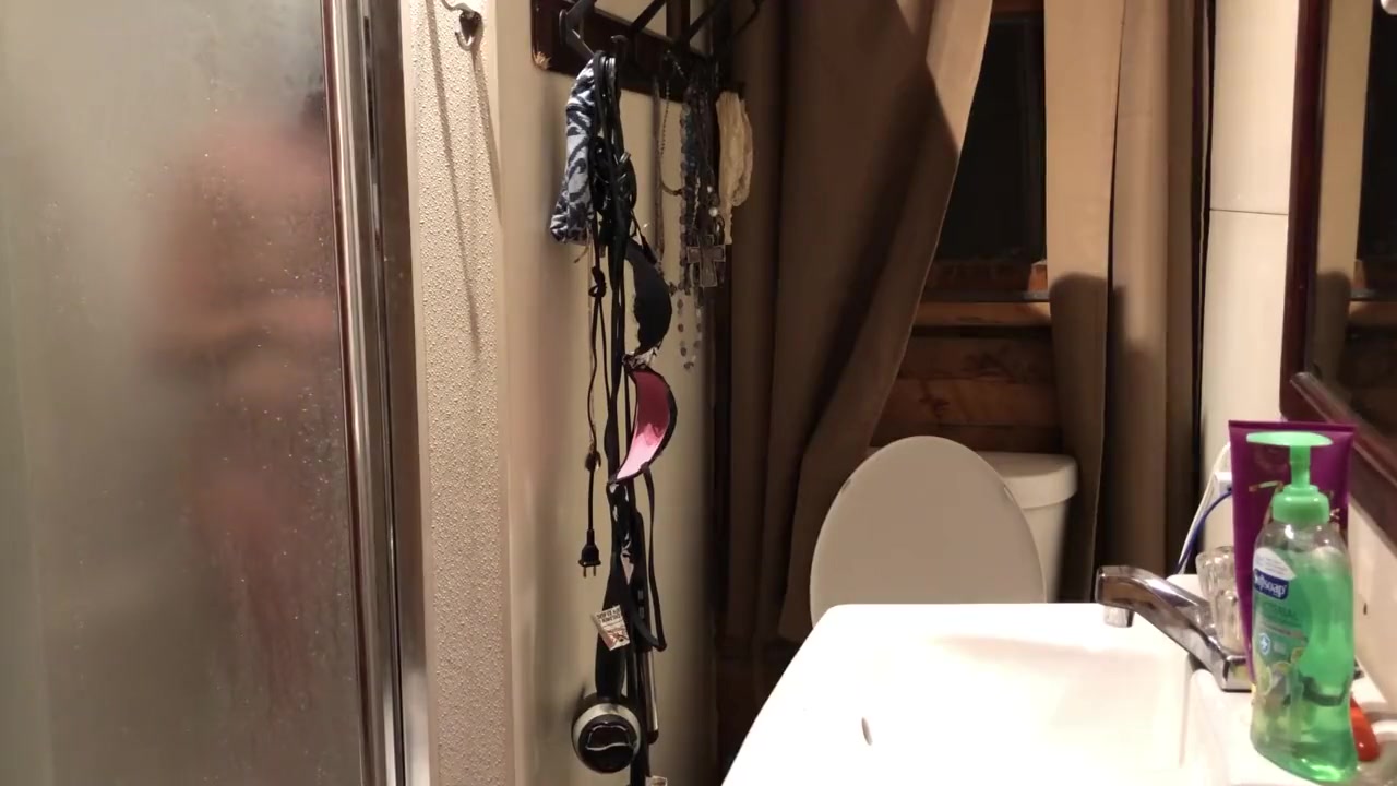 on stepsister Showering then getting ready for bed