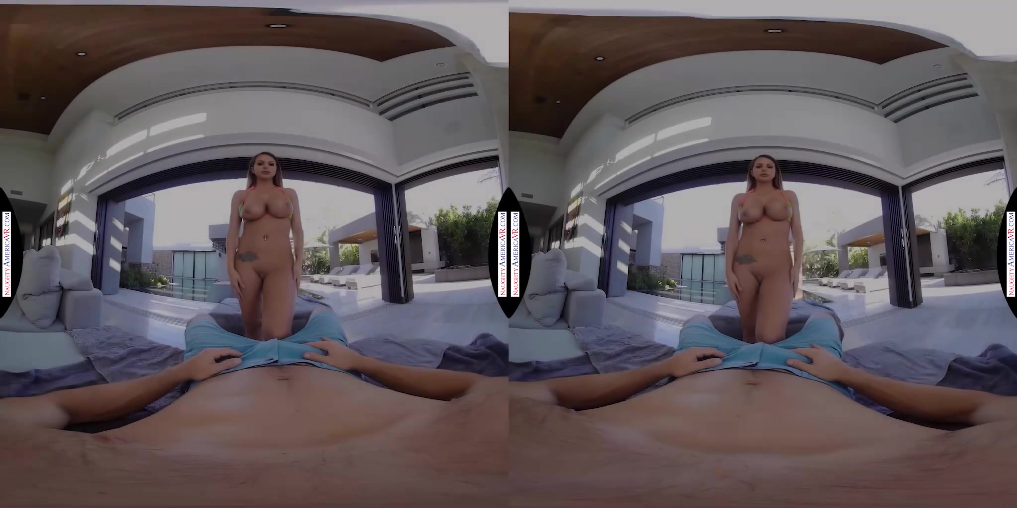 Brooklyn Chase shows of her big tits in VR