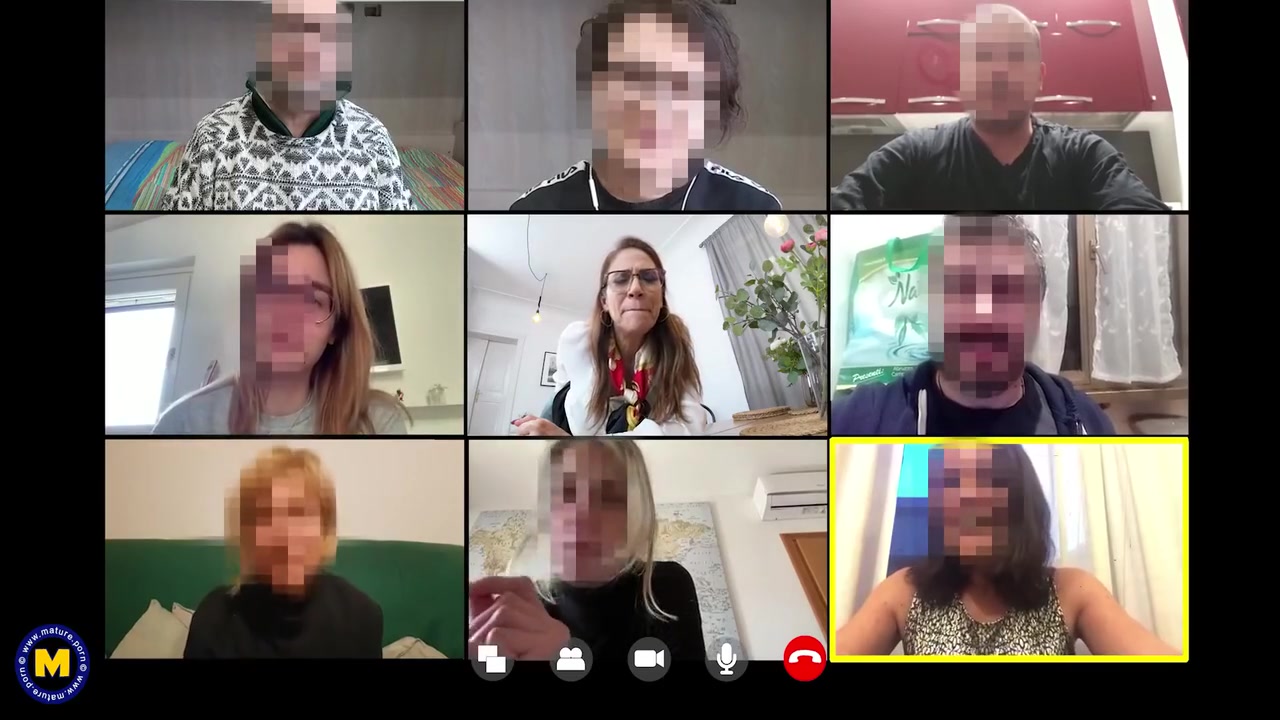 Mature Teacher Suck Big Cock During Online Conference Call