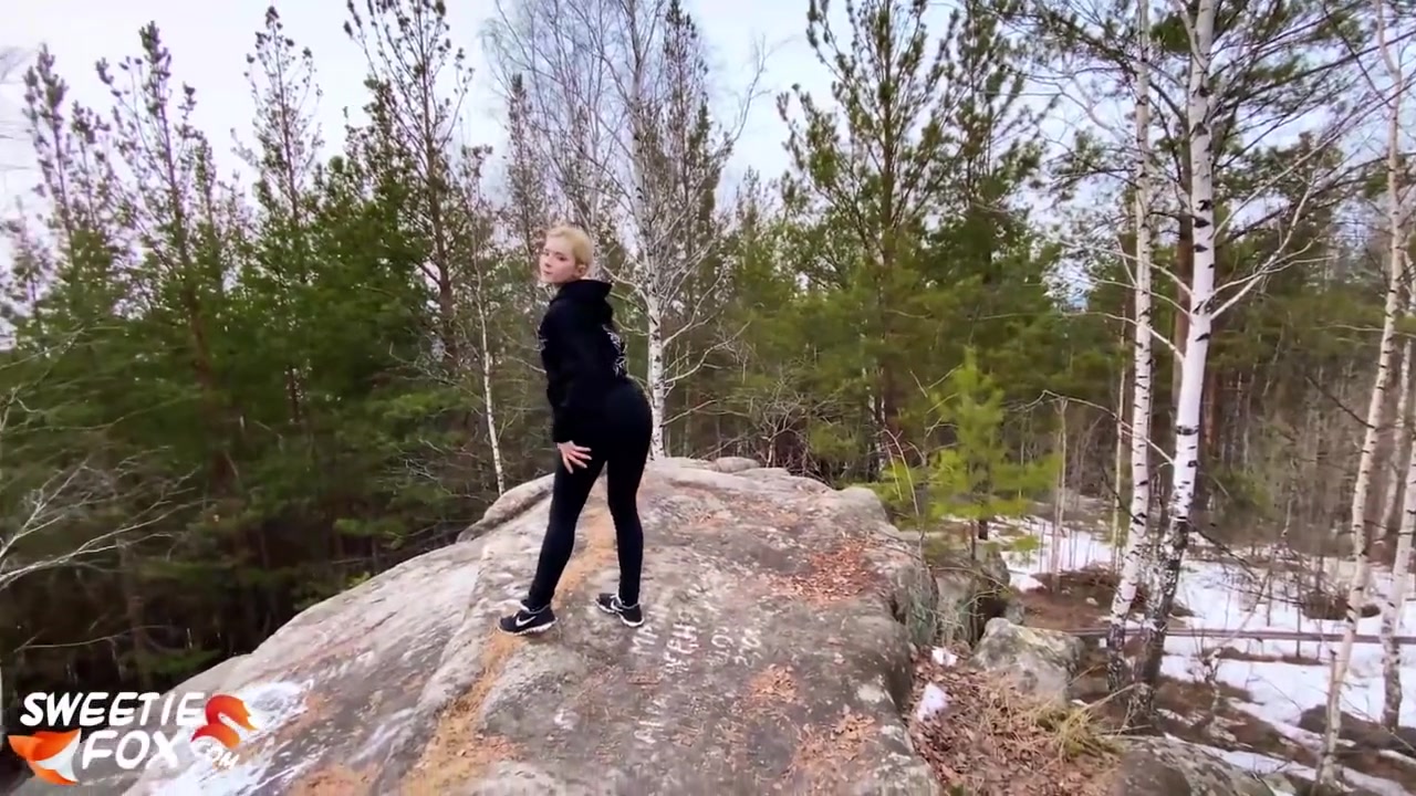 Blonde Blowjob Dick And Hard Pussy Fuck In The Forest