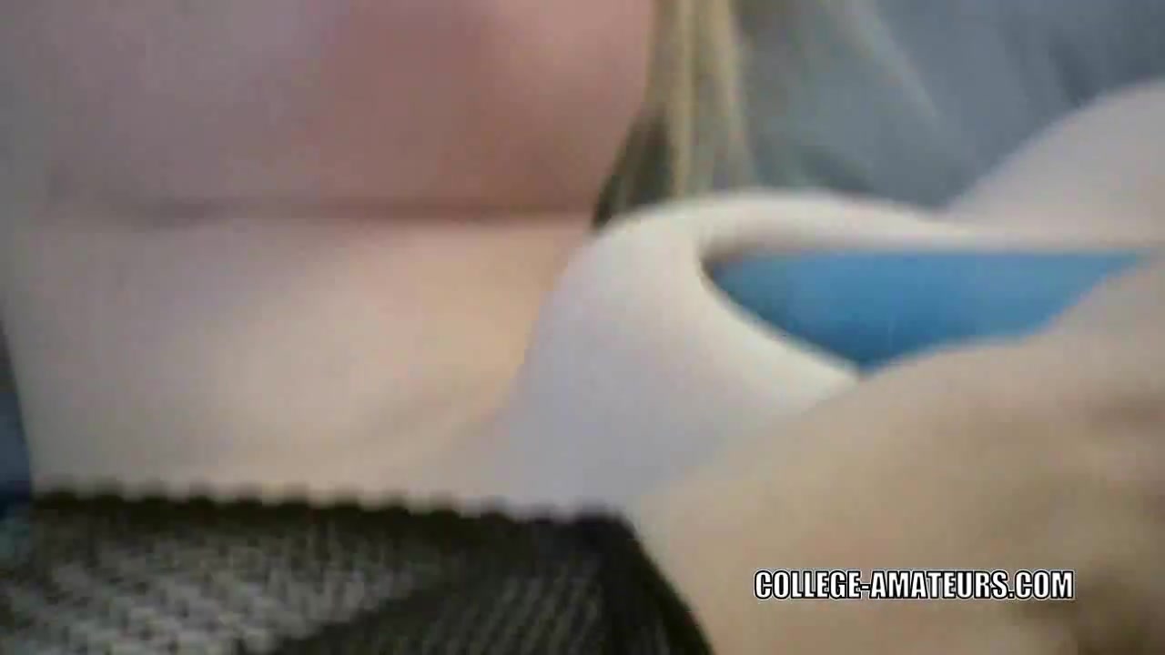 Horny college girl Lila Rose is fucking her sweet twat