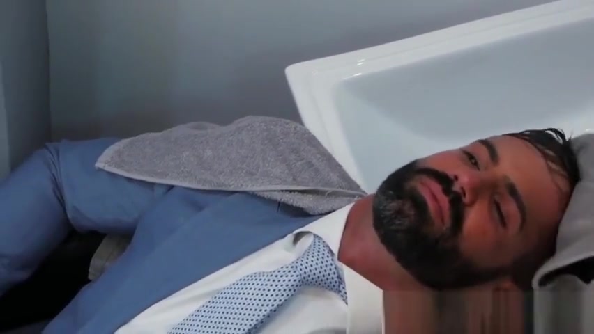 Suit and tie man comes for massage but ends up analrailed