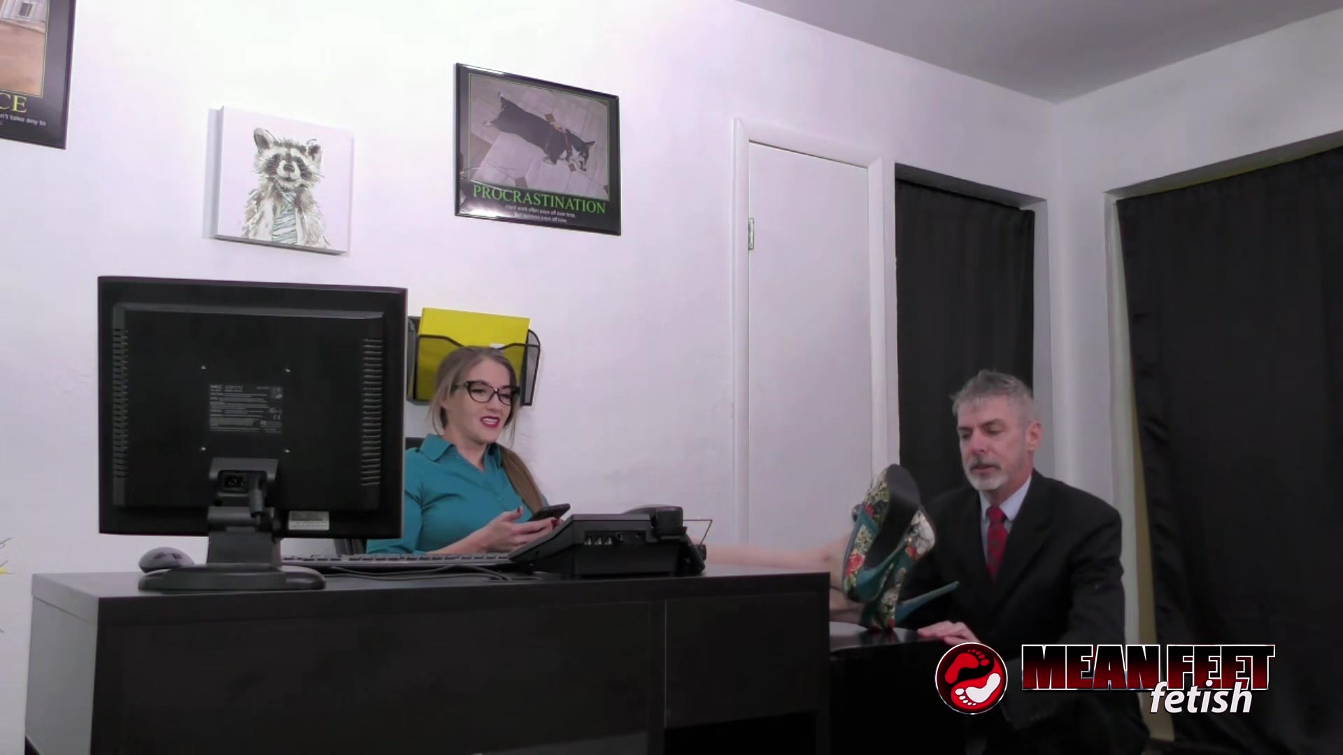Classy lady Terra Mizu dominates submissive Richard Lennox
