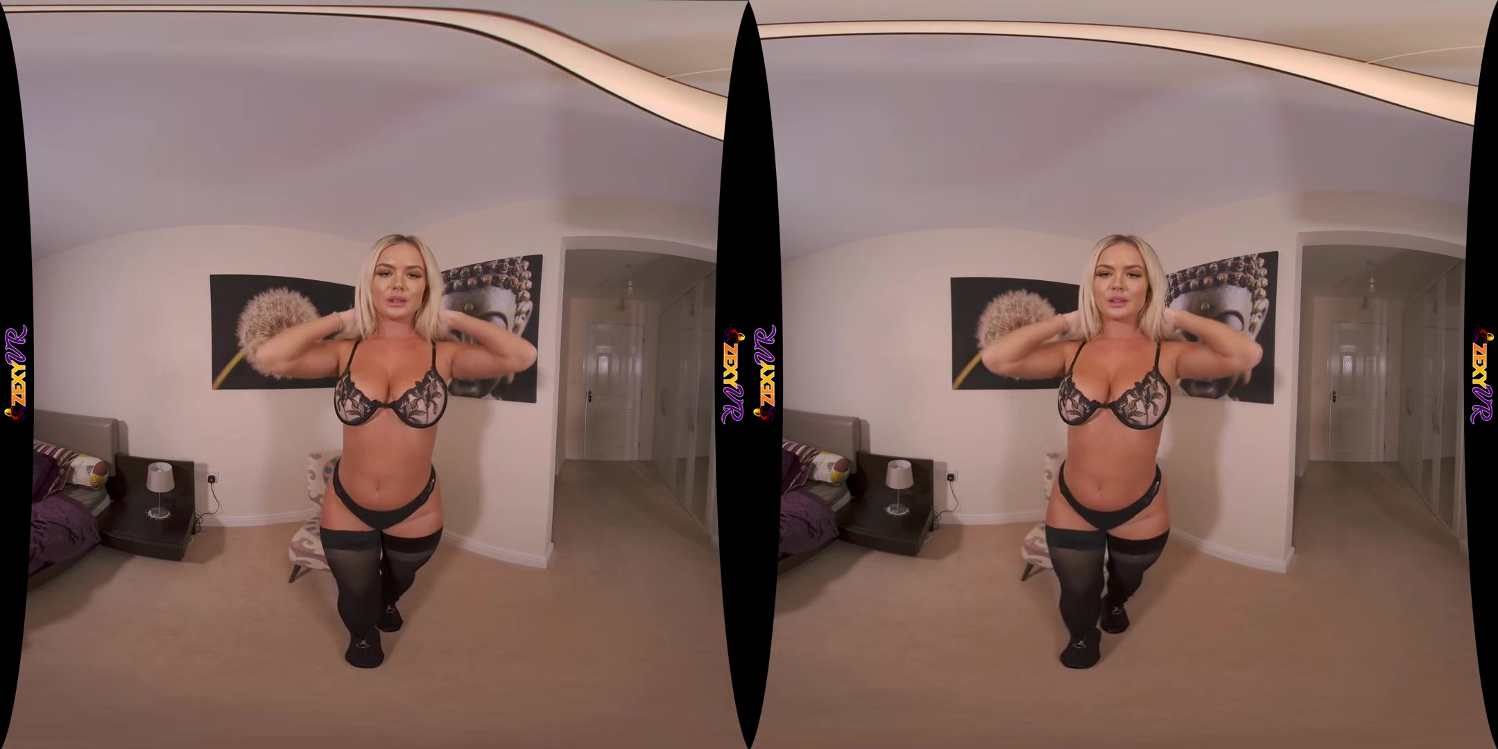 Wanna Play? - Busty Blonde Solo Striptease - SexLikeReal