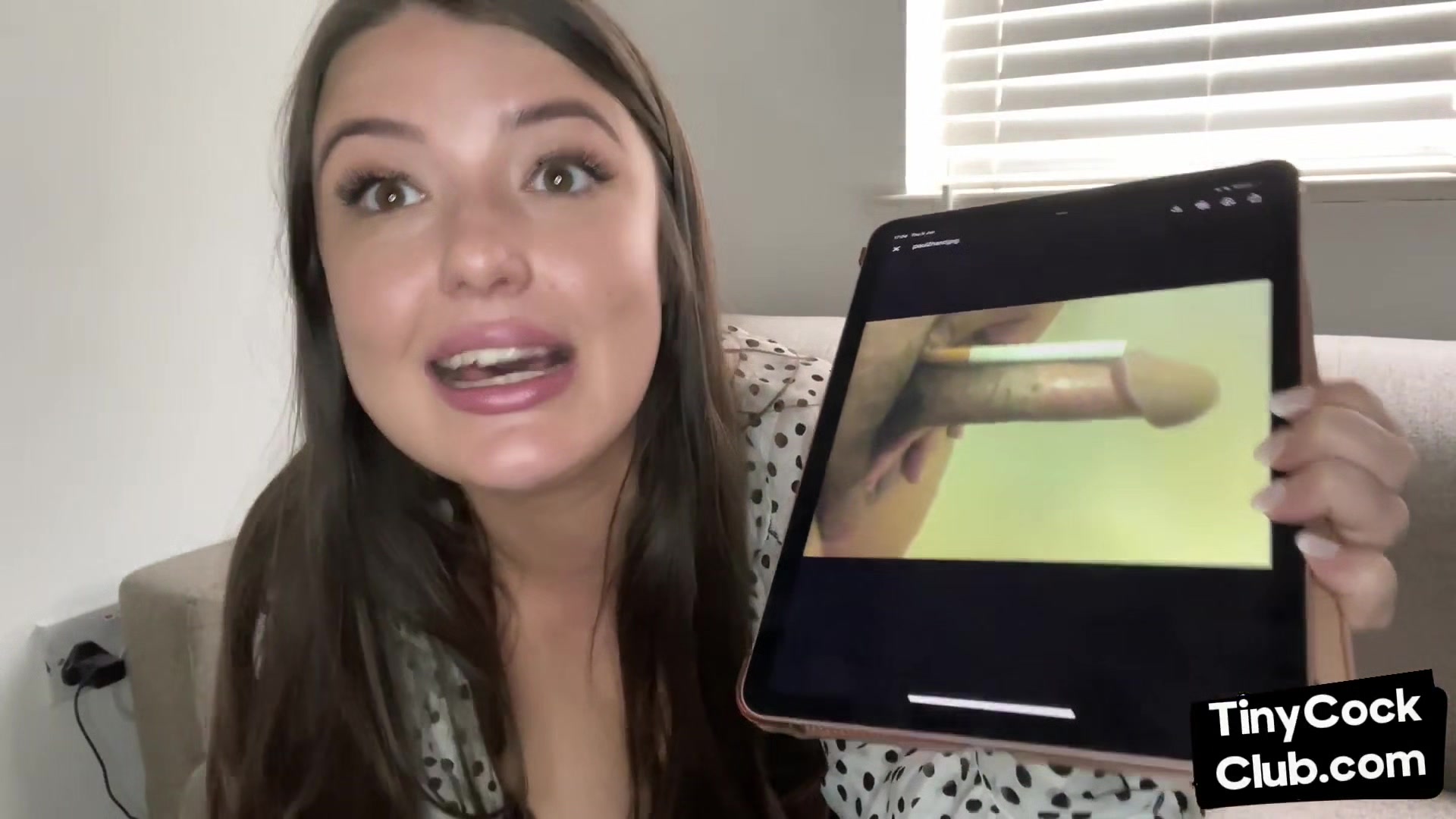 SPH babe talks dirty about small penises and humiliates them
