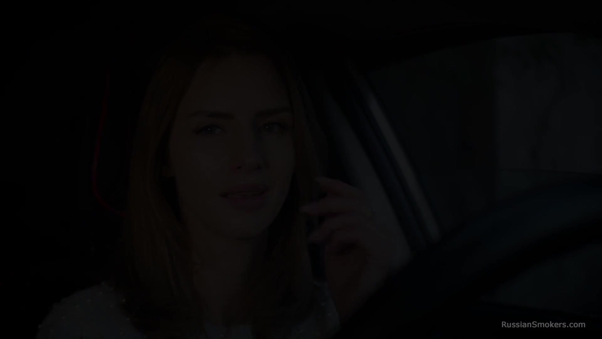 Meet Anastasia In Her Car While She Is Smoking Two 120mm All White Cigarettes