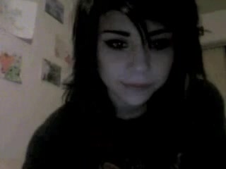 Cute dark-haired chick trying out her new sex toy