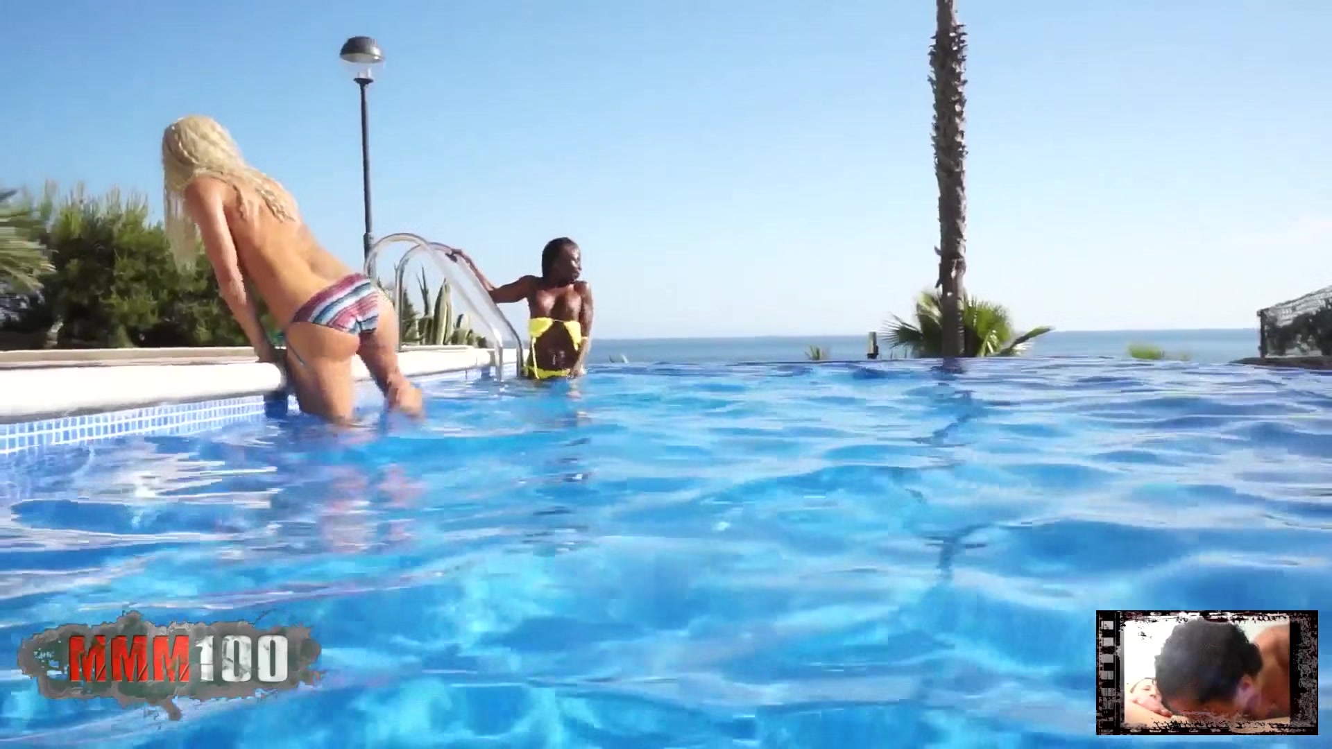 Interracial Lesbians Have Fun In A Villa