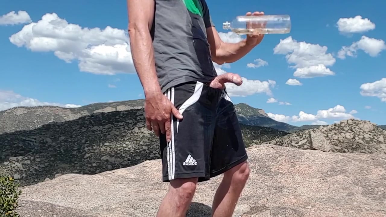 Pouring My Piss All Over My Shorts In Public