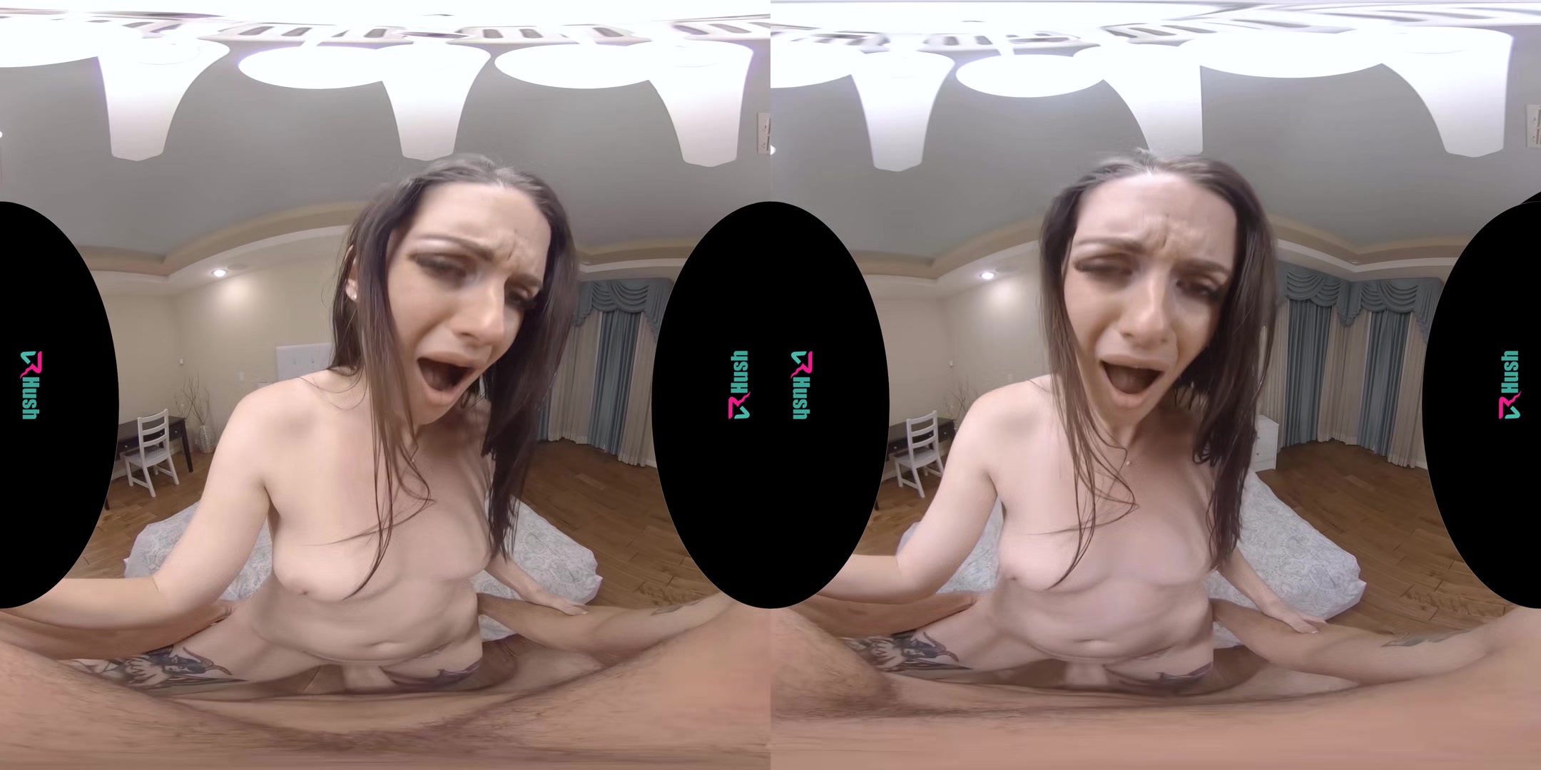 VRHUSH Aria Khaide tries on outfits before riding your cock