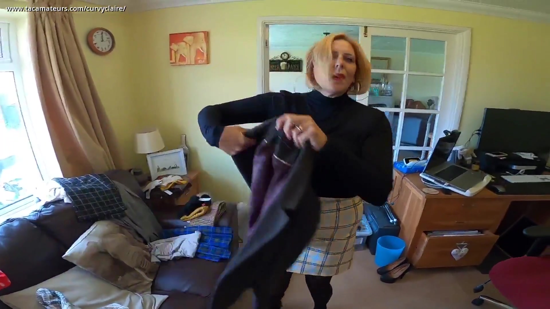 New Mini Skirt Try On Haul - Behind The Scenes Pt2 - CurvyClaire