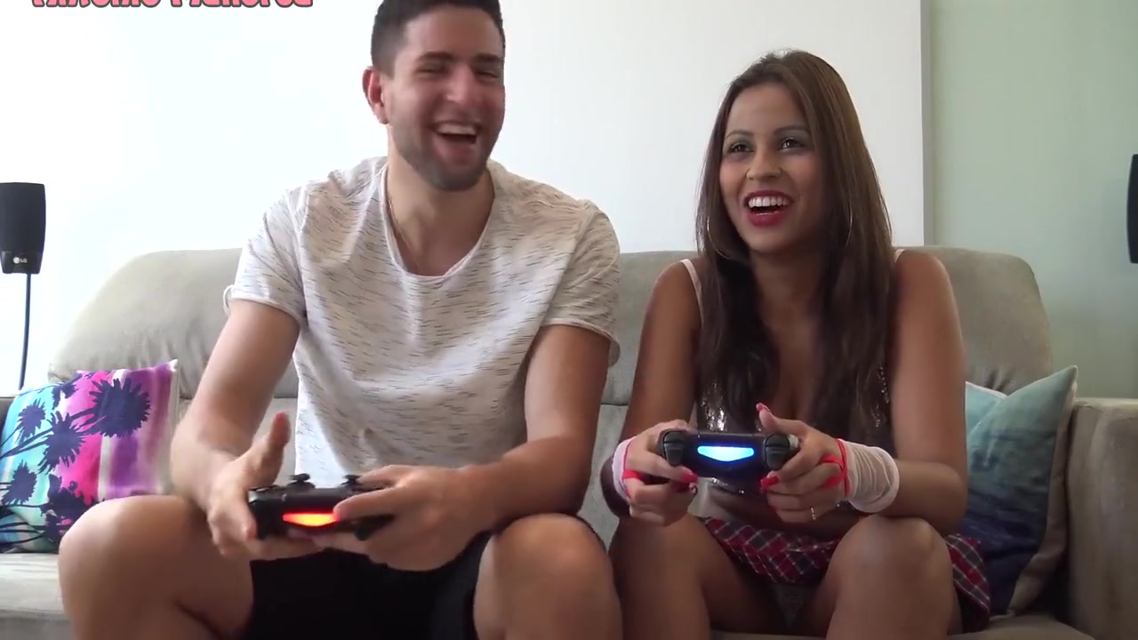 Fucking A Hot Brazilian With Natural Big Tits After Playing Fifa