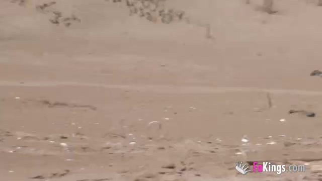 She fucks a guy in a beach full of