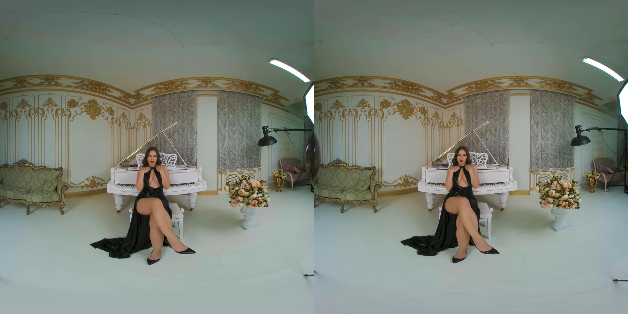 Olena In A Black Dress And Without It )