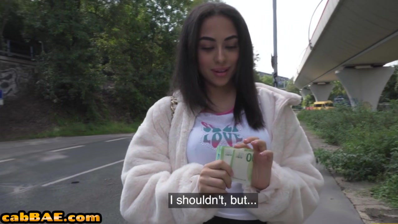 POV dirty public slut fucked outdoor by big white dick