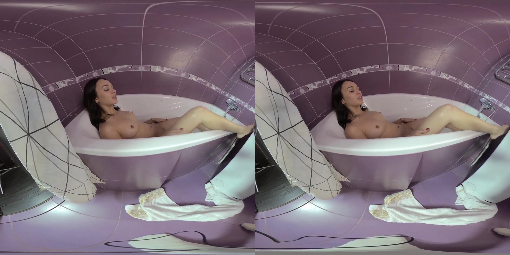 Bridgit Retired to the Bathroom to Satisfy Herself - Horny teen 18+ Solo Masturbation in the Bath