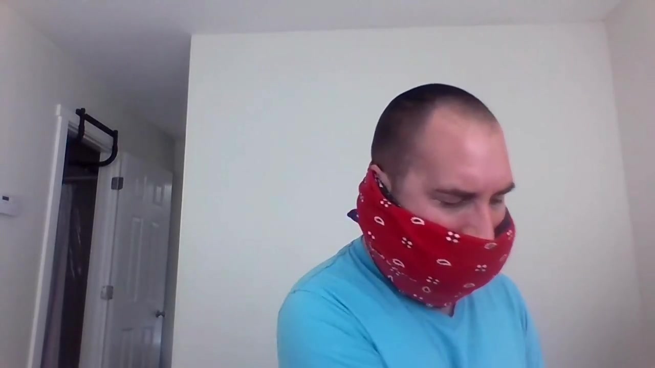 Selfgagged With Twenty Bandanas