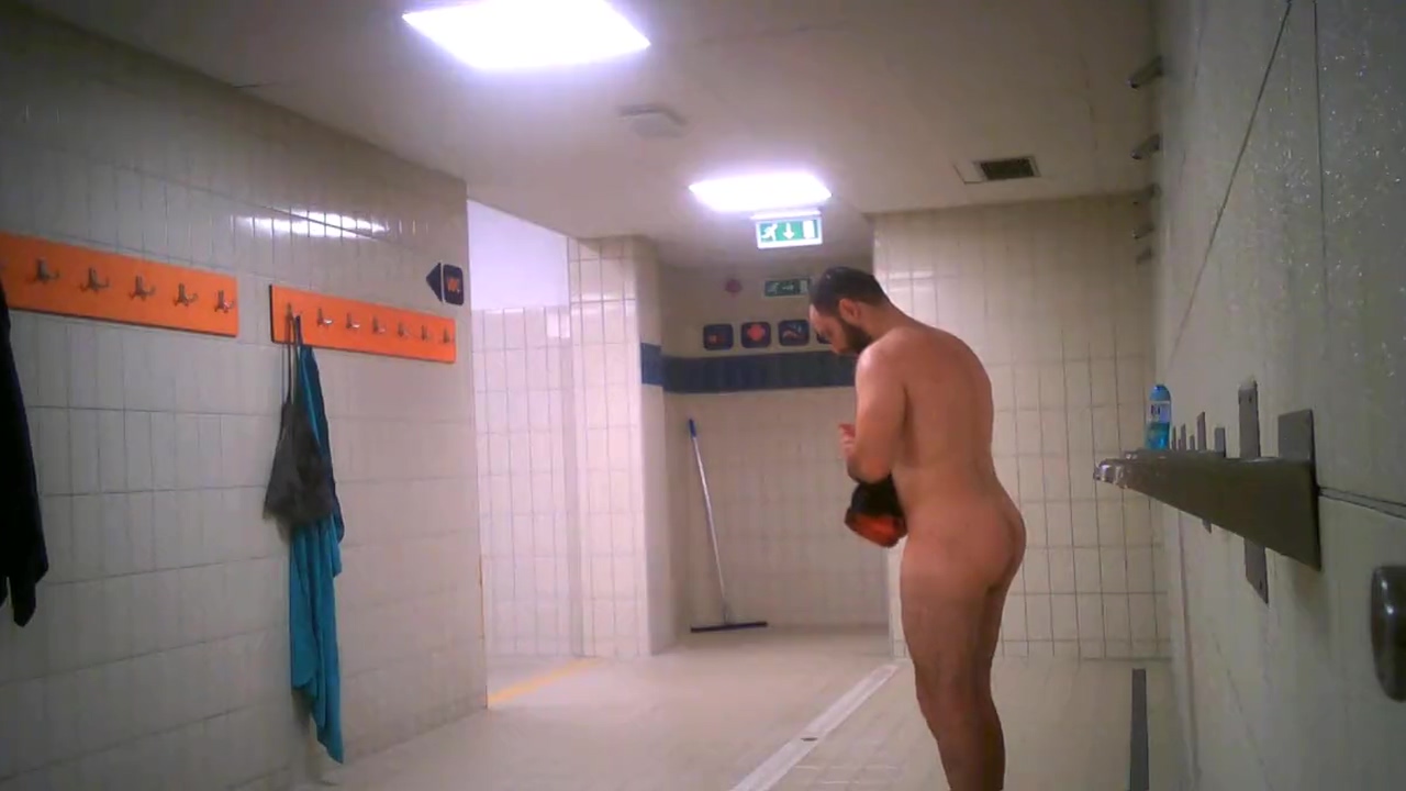 two men gym shower