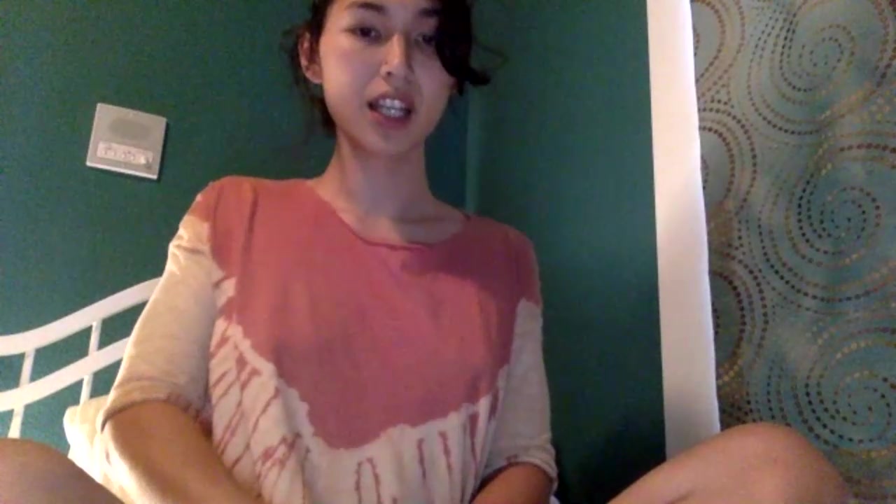 Half-korean slut Sarah SeaSol stripping and jerking off