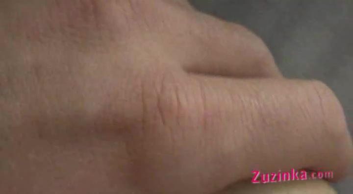 Foot massage and fingering for sexy Zuzinka