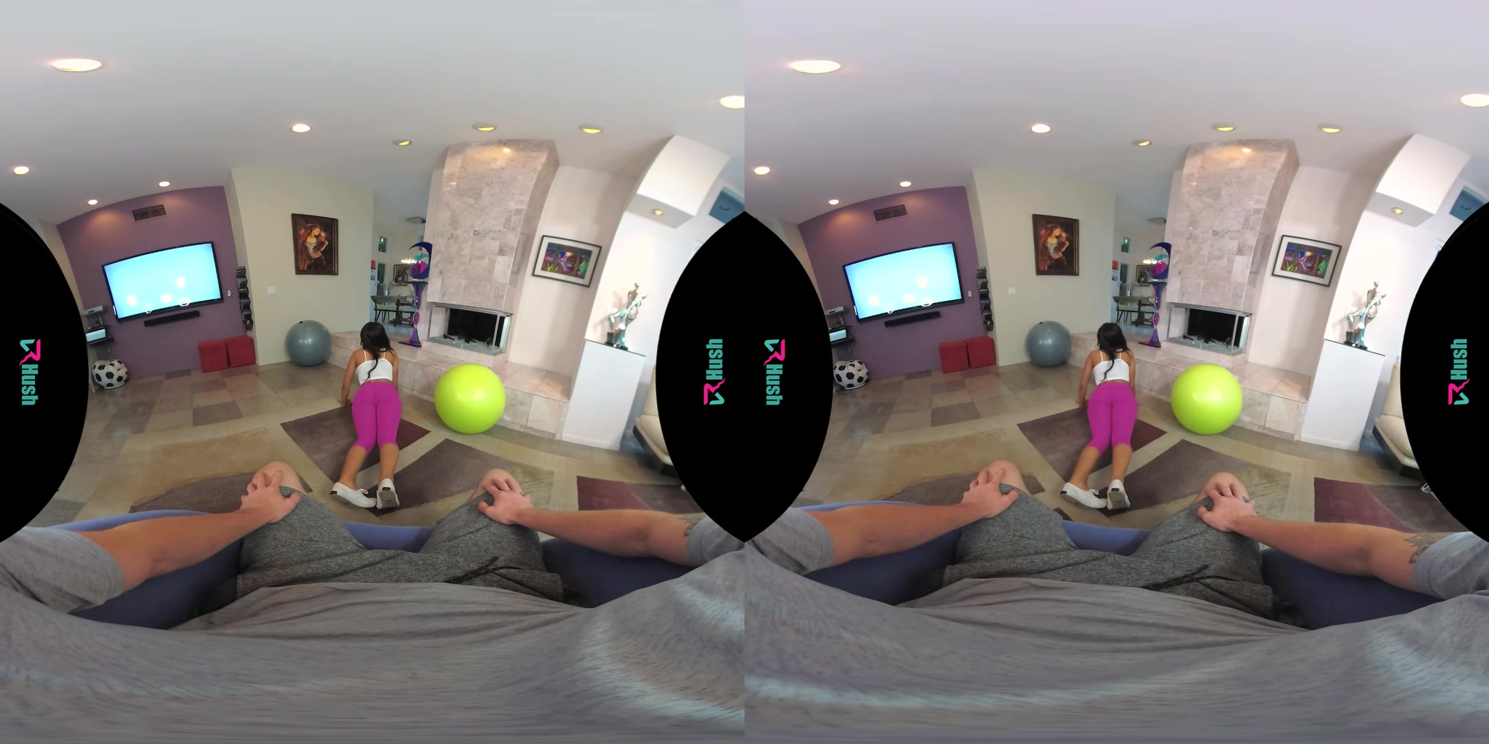 VRHUSH Jenna Foxx gets bent over and fucked in yoga pants