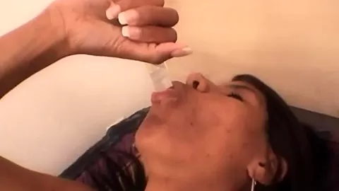 Solo ebony teen 18+ masturbates