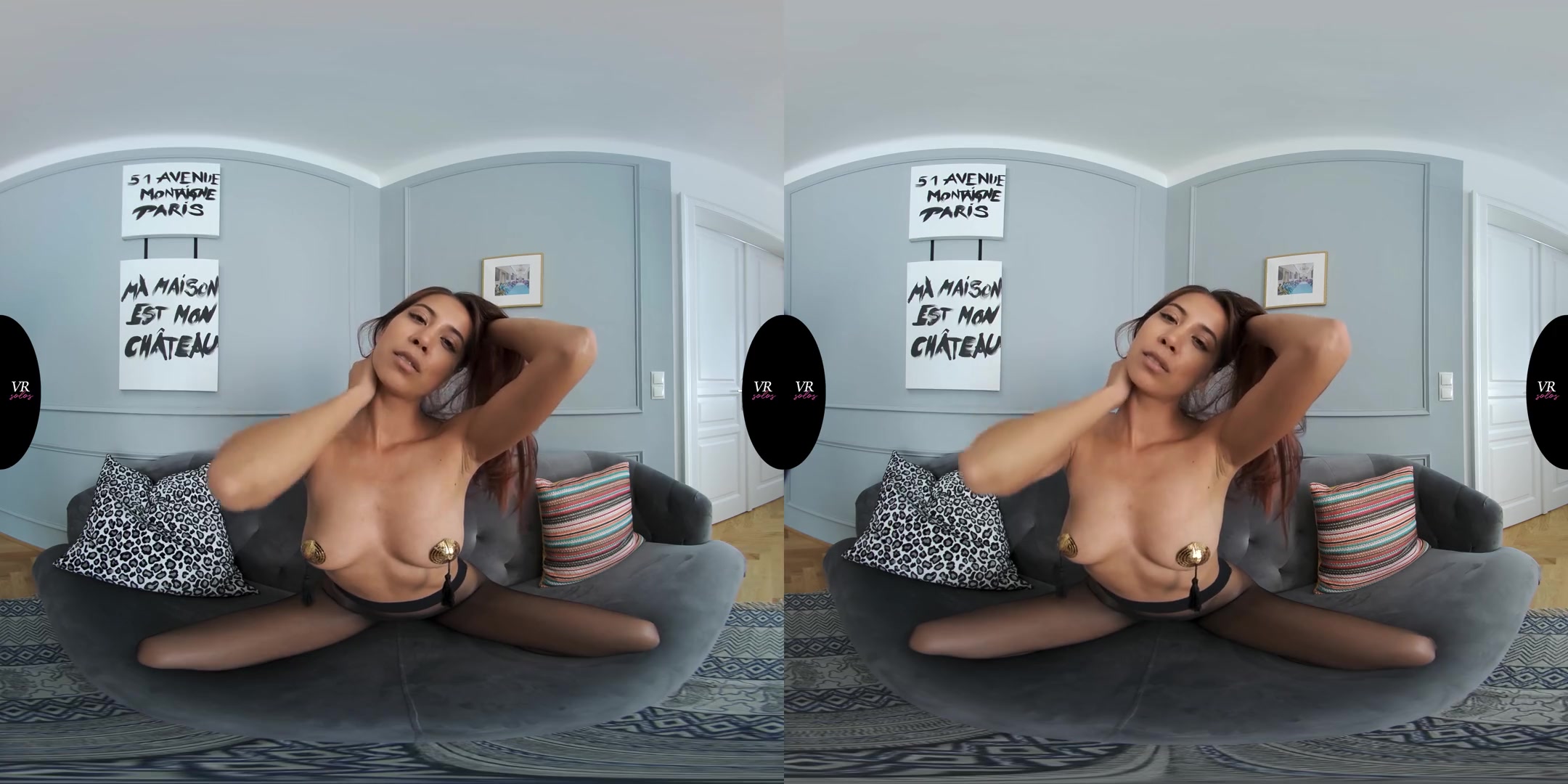 Paula Rides Her Favorite Toy - Hot Porn Star in Pantyhose Solo