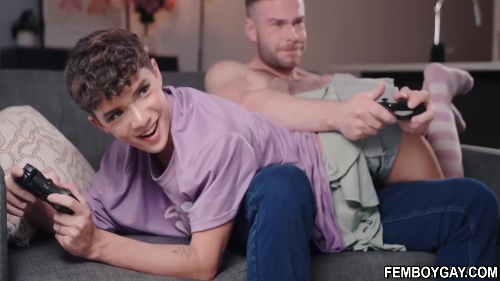 Sam Then Gets To Taste Marcus Cock When They 69 On The Couch 6 Min With Marcus Mcneill And Sam Ledger