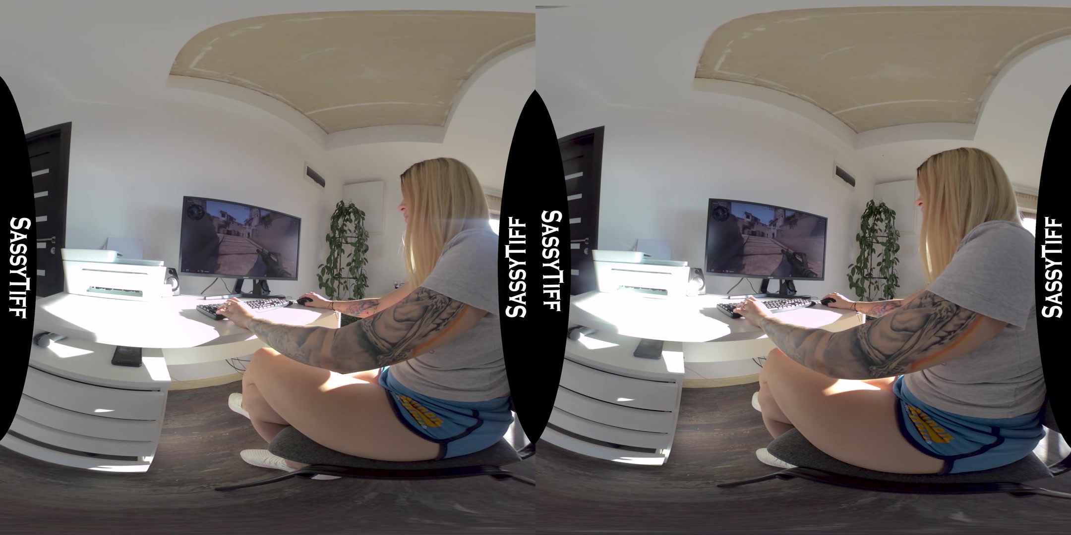 Relaxing After Gaming Turns To Squirting All Over The Office - VRStars