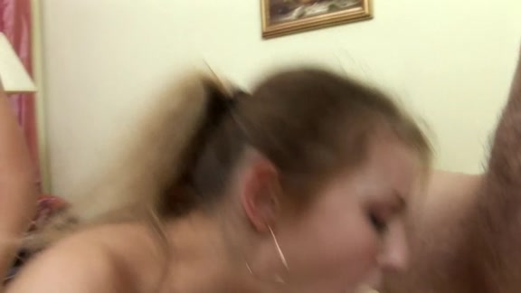 Beautiful blonde in group sex video