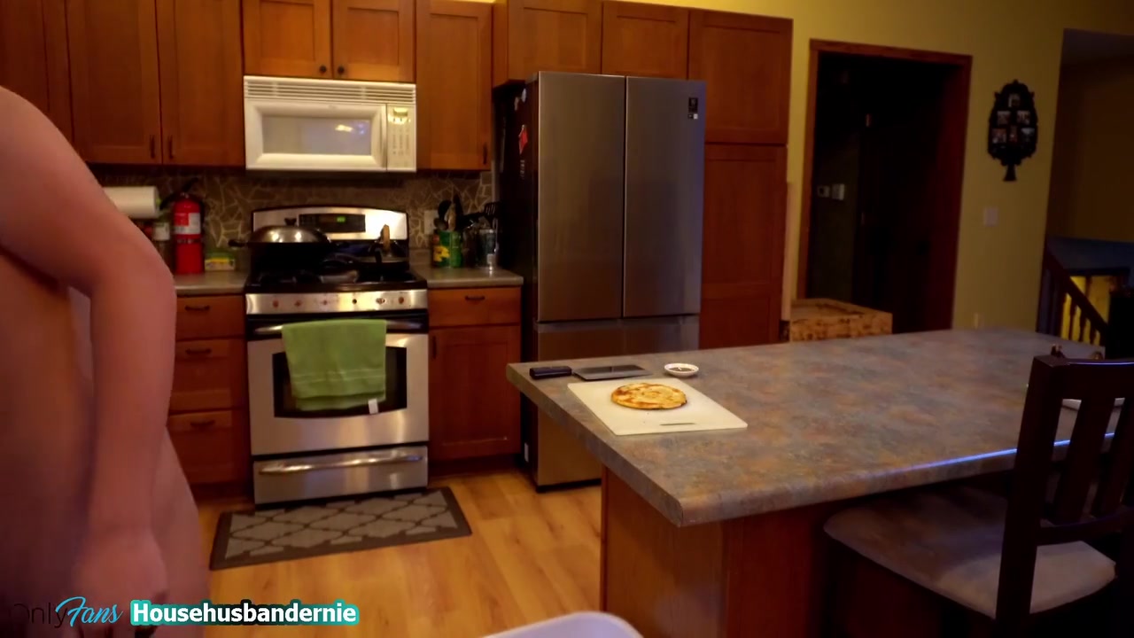 Chinese Food In Husband Cooking Naked In The Kitchen