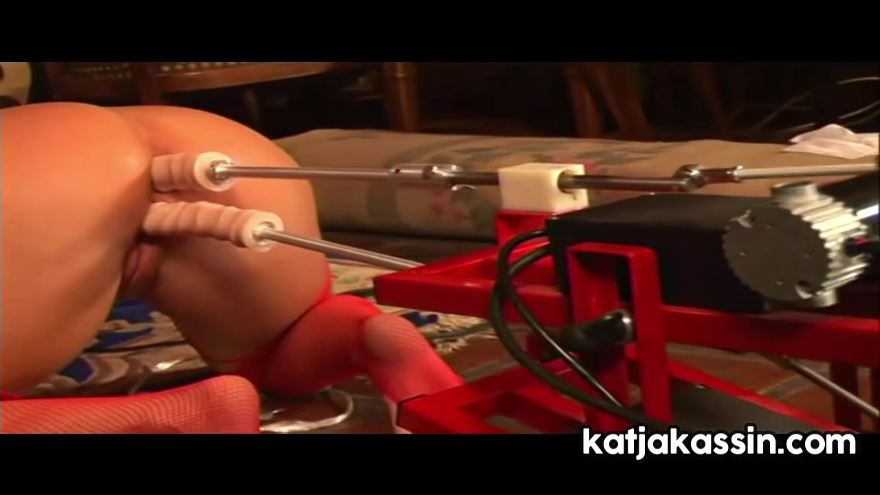 Katja Kassin gets strap and Fetish Masturbating Dildo Machine