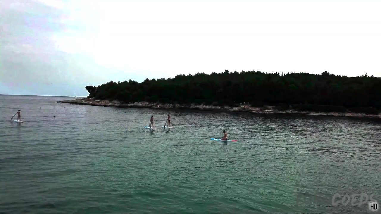 Paddle Boarding And Sunbathing Babes On Vacation Miss Pussycat With Rebeka Ruby Adriana And Sammy