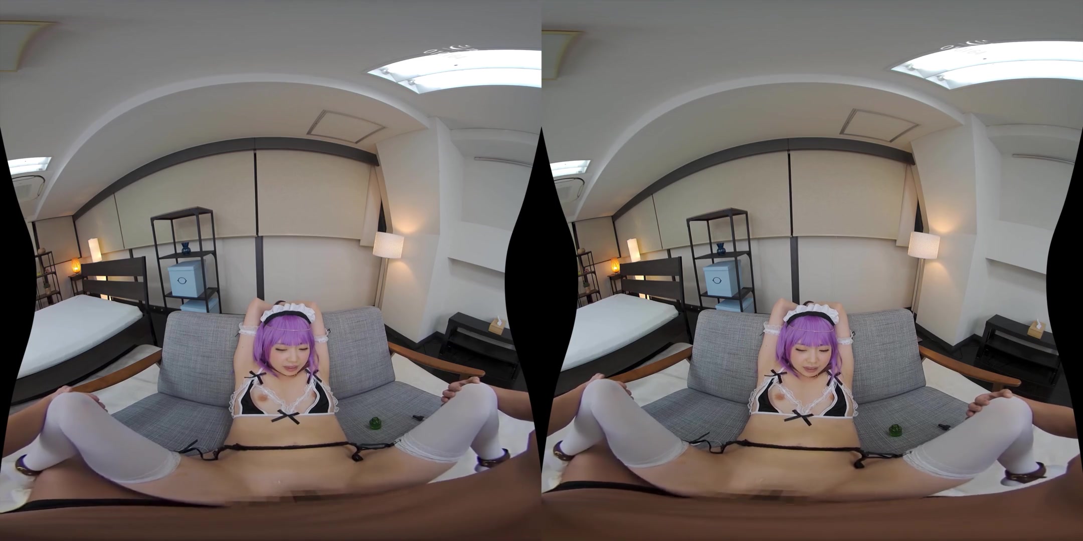Cumming Inside Elf Maid; Purple Hair Cosplay Creampie Sex