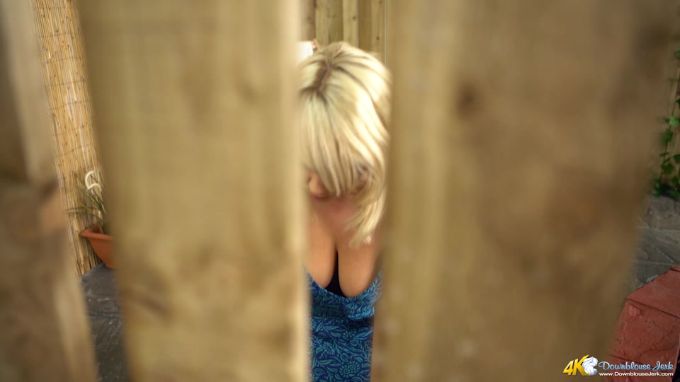 Millie Fenton in Nip Slip Through The Fence - DownblouseJerk