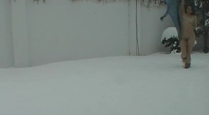 Outside in the snow with naked Zuzinka