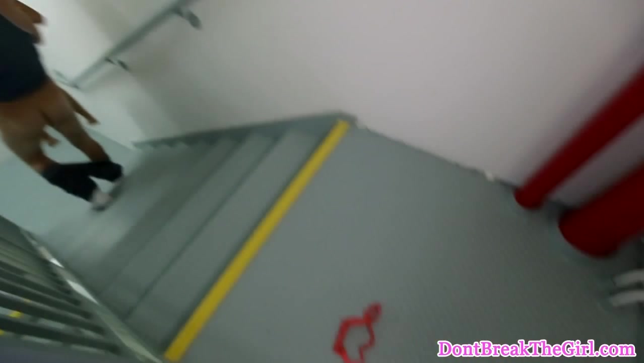 Flexible tinyteen bentover and pussy drilled