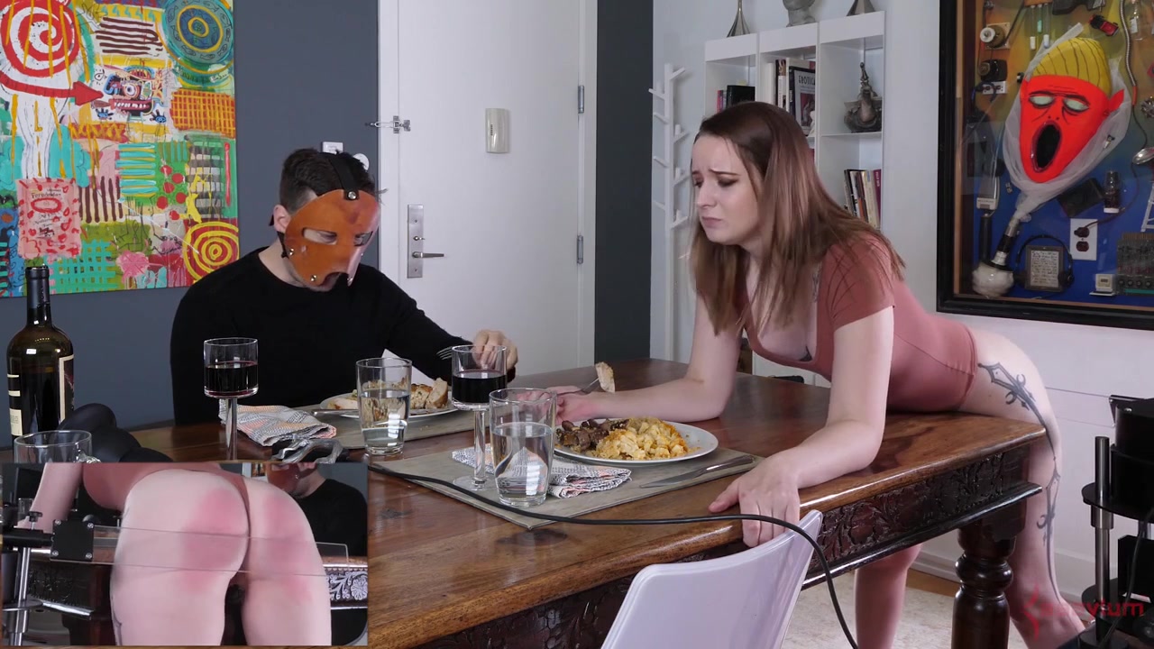 Analized teen 18+ spanked hard with machine before anal