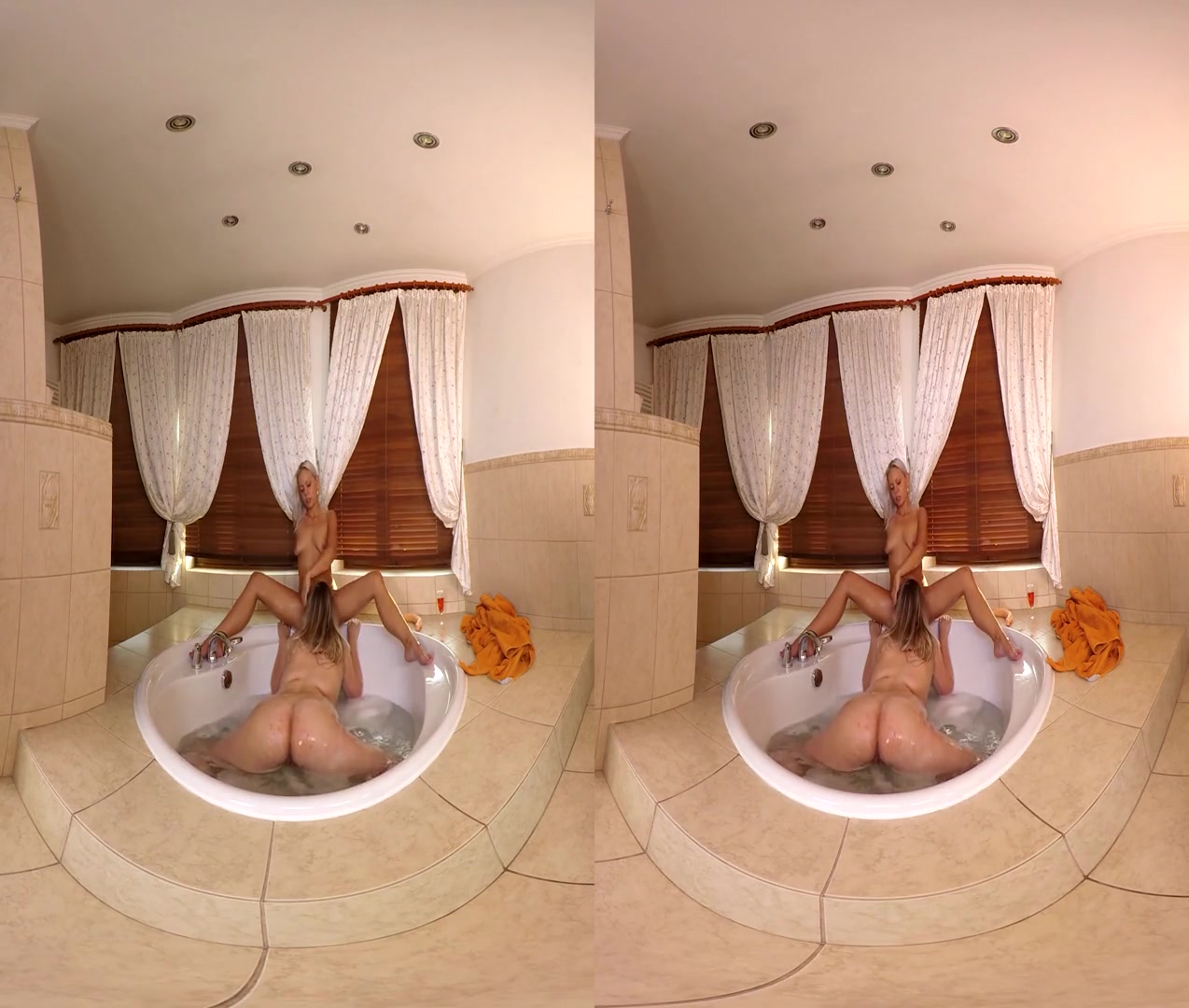 Jacuzzi Time - Lesbian Toying Licking Tub - SexLikeReal