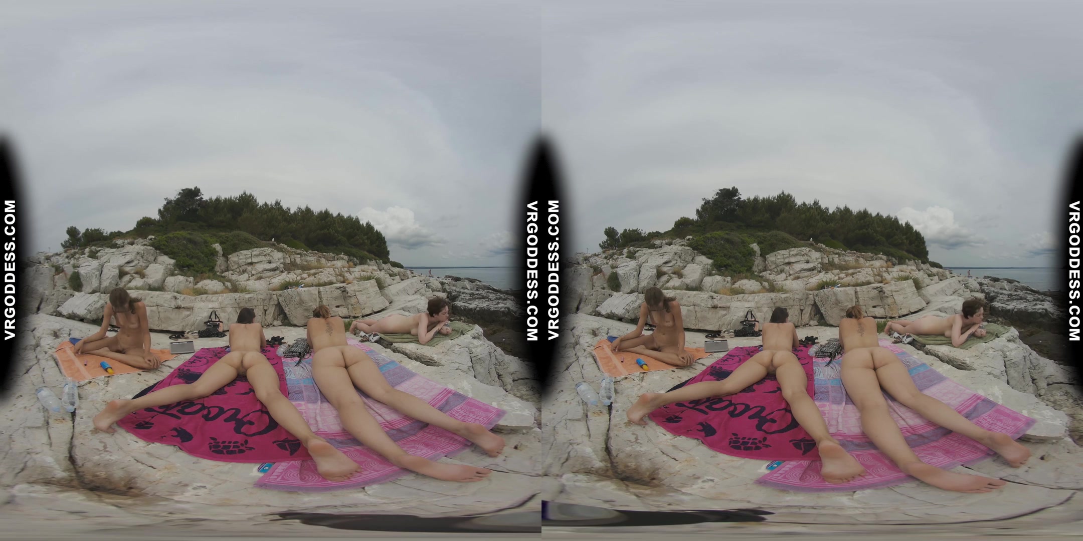 Four Hot Goddesses Sunbathing And Chilling On Nude Beach On Vacation