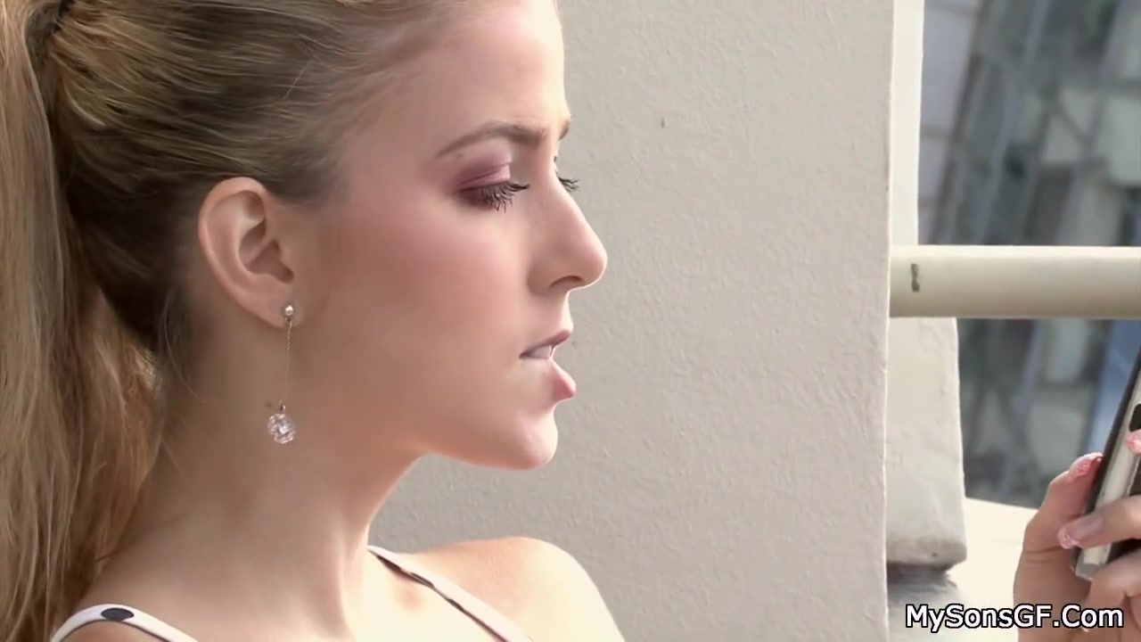 Cheating Blonde teen 18+ Caught Riding His Step dads Cock
