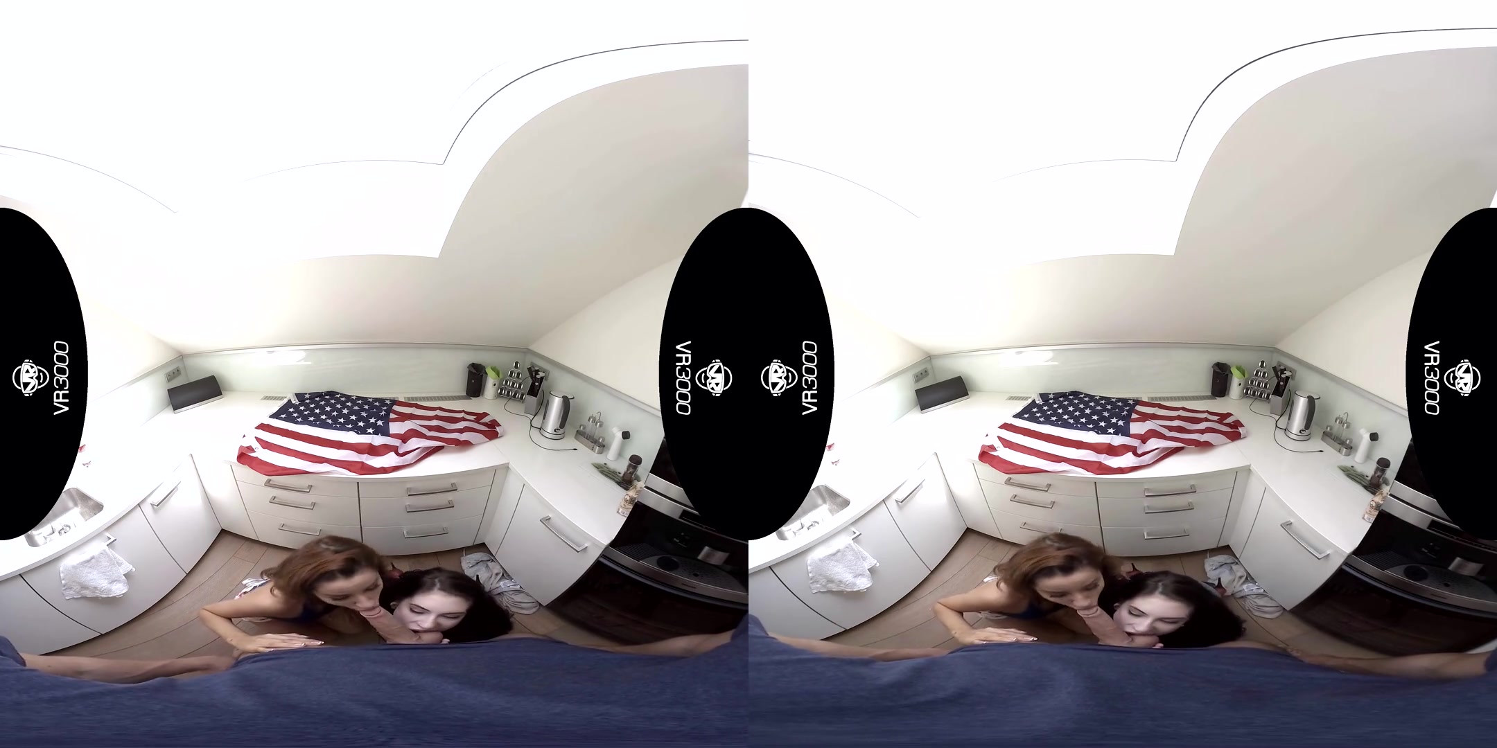 Vanna Bardot & Anna De Ville in 4th of July Threesome - VR3000