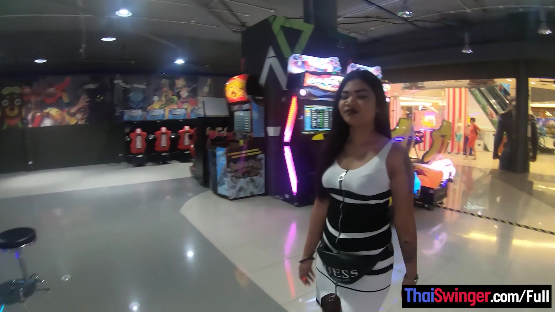 Thai amateur teen 18+ girlfriend plays with a vibrator toy after a day of fun
