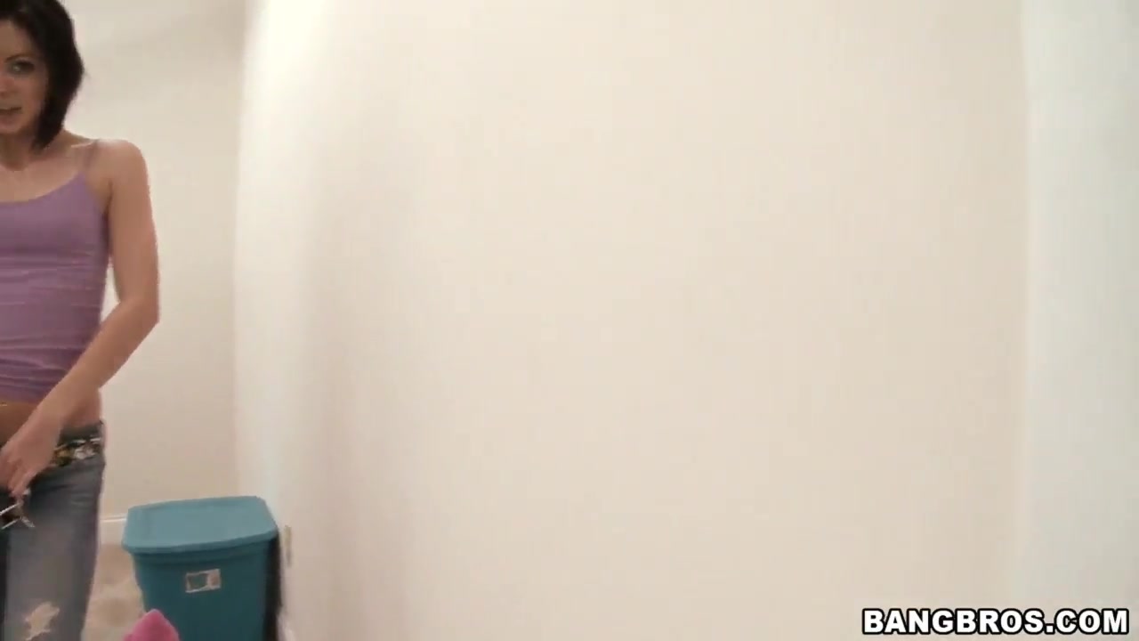 Petite young tight ass slut Candace Cage gets naked