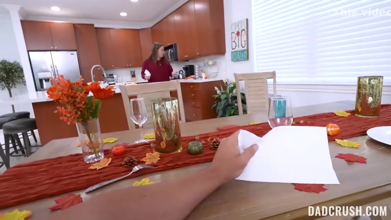 Stepdaughter Is Under The Table Sucking Cock While He Talks With Wife - Khloe Kapri