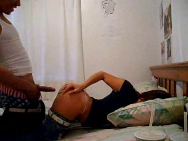 Hot Latina in tight jeans gets owned from behind