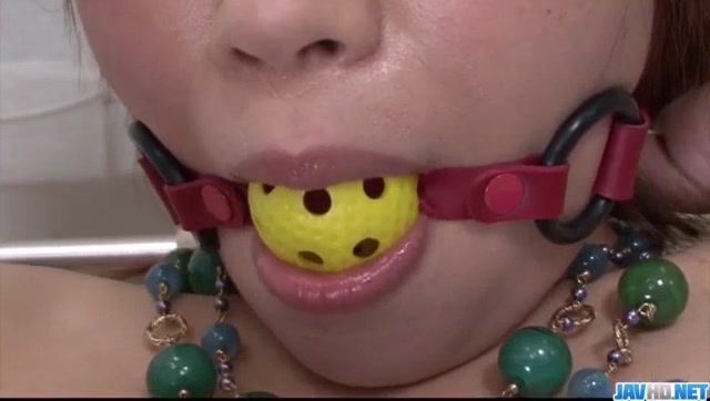 Strong Japanese bondage fuck for tight Kana Mimura